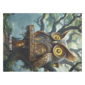 Fantasy Schattige Owl Tree Forest Tafelkleed (Voorkant (Horizontaal))