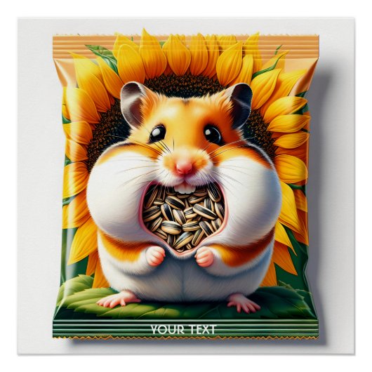 Fantasy Schattige Packet Seeds Hamster Perfect Poster (Voorkant)