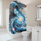 Fantasy Schattige Paint Space Stars Douchegordijn (In situ)