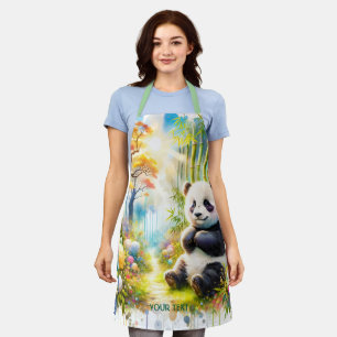 Fantasy Schattige Panda Bamboo Forest Schort