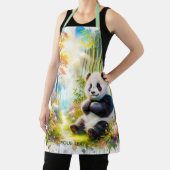 Fantasy Schattige Panda Bamboo Forest Schort (Insitu)