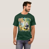Fantasy Schattige Panda Bamboo Forest T-shirt (Voorkant volledig)