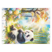 Fantasy Schattige Panda Bamboo Forest Tafelkleed (Voorkant (Horizontaal))