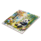 Fantasy Schattige Panda Bamboo Forest Tegeltje (Zijkant)