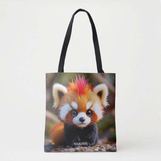 Fantasy Schattige Panda Red Hai Tote Bag (Voorkant)