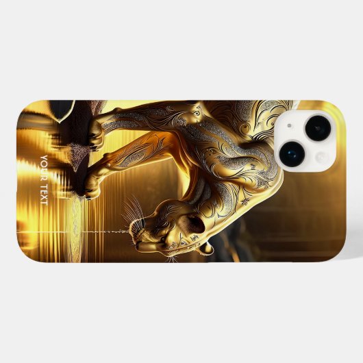 Fantasy Schattige Panther River Water Case-Mate iPhone Case (Achterkant (horizontaal))