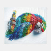 Fantasy Schattige Papier Clips Vogel Fleece Deken (Voorkant (Horizontaal))