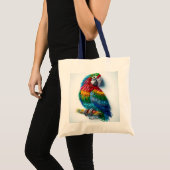 Fantasy Schattige Papier Clips Vogel Tote Bag (Voorkant (product))