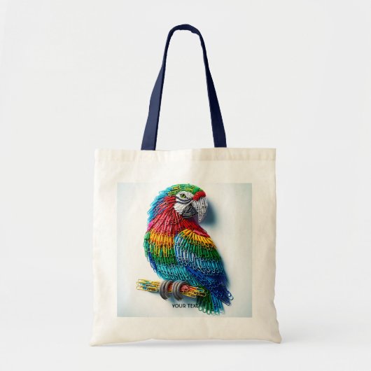Fantasy Schattige Papier Clips Vogel Tote Bag (Voorkant)
