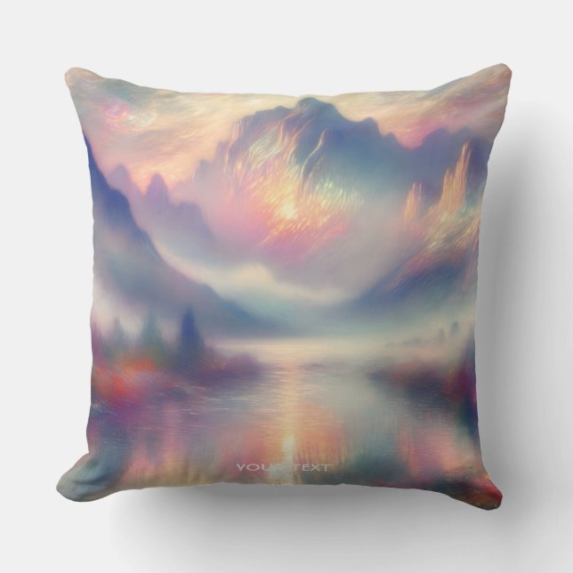 Fantasy Schattige Pastel Pearl Waterverf Kussen (Voorkant)