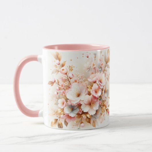 Fantasy Schattige Pastel Roze Sakura Mok (Links)