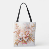 Fantasy Schattige Pastel Roze Sakura Tote Bag (Achterkant)