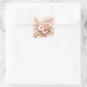Fantasy Schattige Pastel Roze Sakura Vierkante Sticker (Tas)