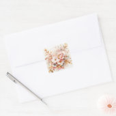 Fantasy Schattige Pastel Roze Sakura Vierkante Sticker (Envelop)