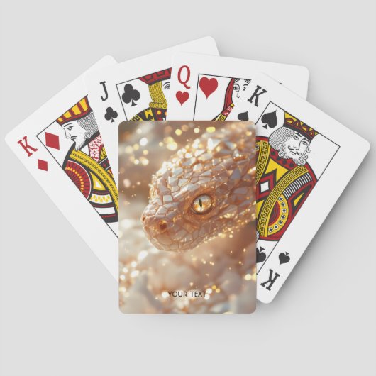 Fantasy Schattige Pastel Roze Slang Pokerkaarten (Achterkant)