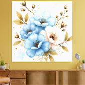 Fantasy Schattige Pastel Waterverf Flowers Canvas Afdruk (Insitu (Woonkamer))