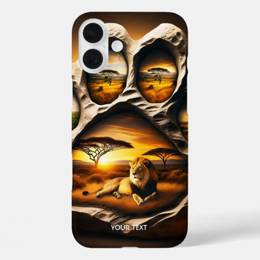 Fantasy Schattige Paw Lion Stone Case-Mate iPhone Case (Achterkant)