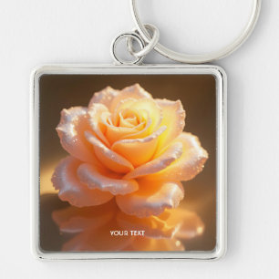 Fantasy Schattige Peach Little Roos Sleutelhanger