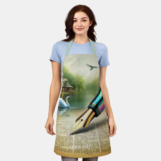 Fantasy Schattige Pen Lake Swan Schort (Gedragen)