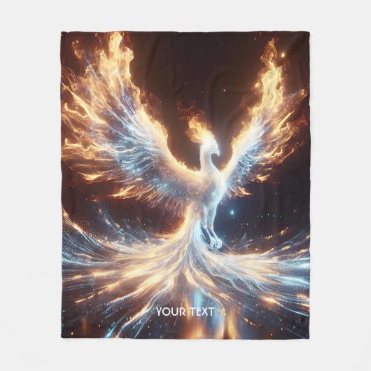 Fantasy Schattige Phoenix Fire Reborn Fleece Deken (Voorkant)