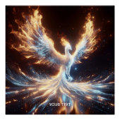Fantasy Schattige Phoenix Fire Reborn Perfect Poster (Voorkant)