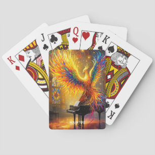 Fantasy Schattige Phoenix pianospel Pokerkaarten