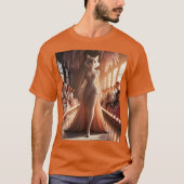 Fantasy Schattige Podium Mooie Kat T-shirt (Voorkant)