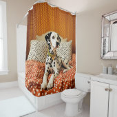 Fantasy Schattige Polka Dog Dot Douchegordijn (In situ)