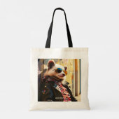 Fantasy Schattige Possum Leather Jacket Tote Bag (Achterkant)