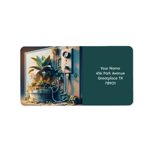 Fantasy Schattige Power Plant Pot Etiket (Voorkant)