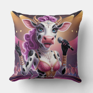 Fantasy Schattige Prachtige Koe Popstar Kussen