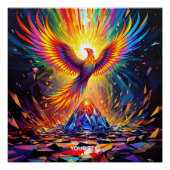 Fantasy Schattige Prism Phoenix Rising Perfect Poster (Voorkant)