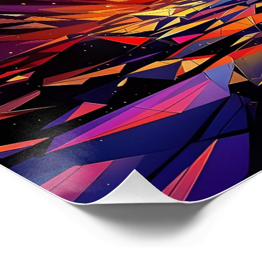 Fantasy Schattige Prism Phoenix Rising Perfect Poster (Hoek)