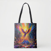 Fantasy Schattige Prism Phoenix Rising Tote Bag (Voorkant)