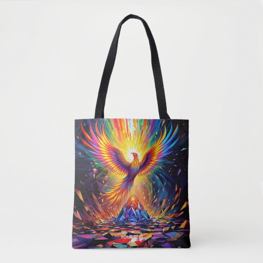 Fantasy Schattige Prism Phoenix Rising Tote Bag (Voorkant)