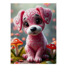 Fantasy schattige Puppy Art