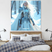 Fantasy Schattige Queen White Snow Canvas Afdruk (Insitu (Slaapkamer))