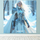 Fantasy Schattige Queen White Snow Canvas Afdruk (Insitu (Houten vloer))