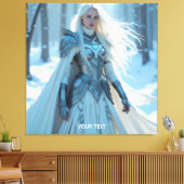 Fantasy Schattige Queen White Snow Canvas Afdruk (Insitu (Woonkamer))