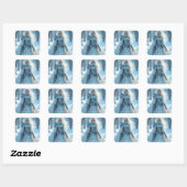 Fantasy Schattige Queen White Snow Vierkante Sticker (Vel)