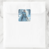 Fantasy Schattige Queen White Snow Vierkante Sticker (Tas)