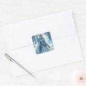 Fantasy Schattige Queen White Snow Vierkante Sticker (Envelop)