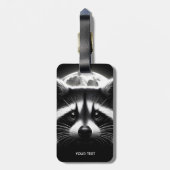 Fantasy Schattige Racoon Face Moon Bagagelabel (Achterkant verticaal)