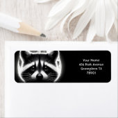 Fantasy Schattige Racoon Face Moon Etiket (Insitu)