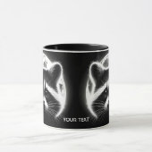 Fantasy Schattige Racoon Face Moon Mok (Midden)