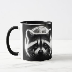 Fantasy Schattige Racoon Face Moon Mok