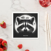 Fantasy Schattige Racoon Face Moon Servet (Insitu)