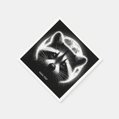 Fantasy Schattige Racoon Face Moon Servet (Hoek)