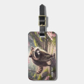 Fantasy Schattige Racoon Sakura Garden Bagagelabel (Voorkant verticaal)