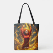 Fantasy Schattige Red Lay Dire Tote Bag (Achterkant)